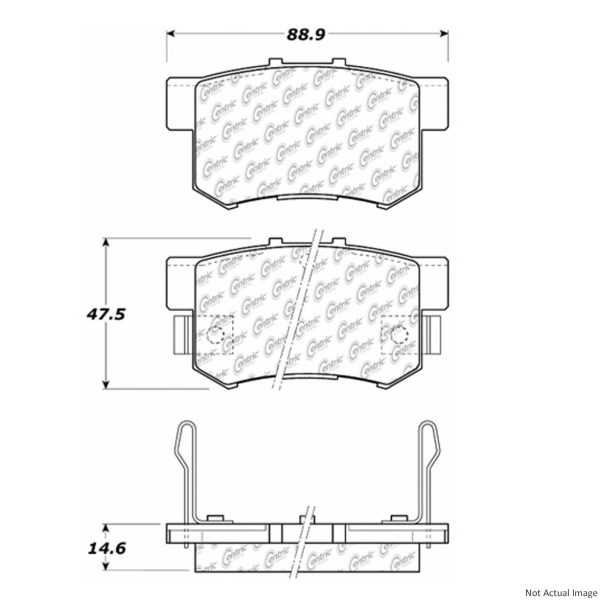 Centric Posi Quiet Semi-Metallic Disc Brake Pad Set