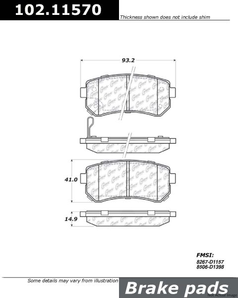 Centric Posi Quiet Semi-Metallic Disc Brake Pad Set