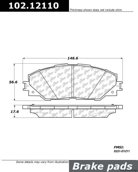 Centric Posi Quiet Semi-Metallic Disc Brake Pad Set