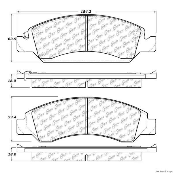 Centric Posi Quiet Semi-Metallic Disc Brake Pad Set
