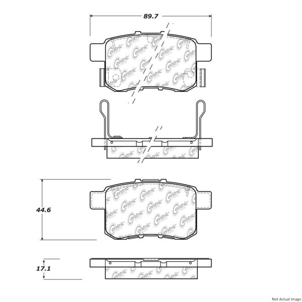 Centric Posi Quiet Semi-Metallic Disc Brake Pad Set