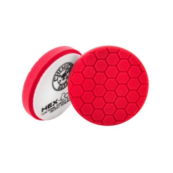 Chemical Guys Red Hex-Logic Ultra Light Finishing Pad, 5 In