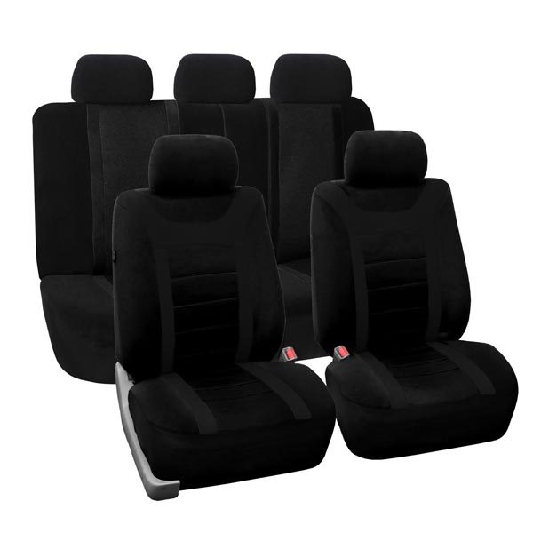 FH Group Sports Seat Cover Full Set, Black
