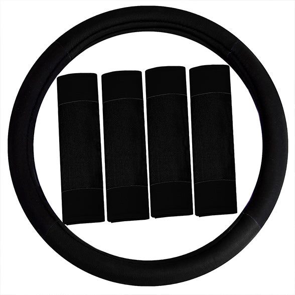 FH Group Steering Wheel Cover, Black