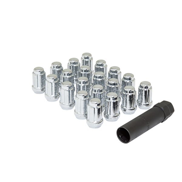 Gorilla Spline Lug Nut Kit, 5-Lug, Chrome, with Key