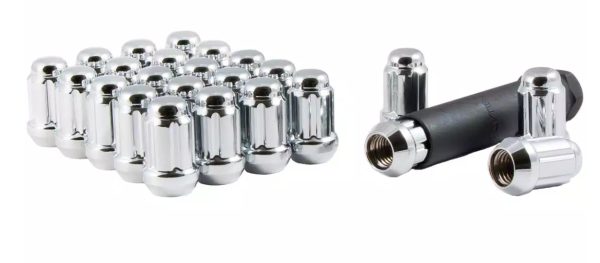 Gorilla Spline Lug Nut Kit, 6-Lug, Chrome, with Key