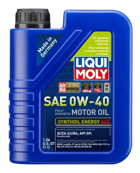 Liqui Moly 0W-40 Motor Oil, 1 Liter