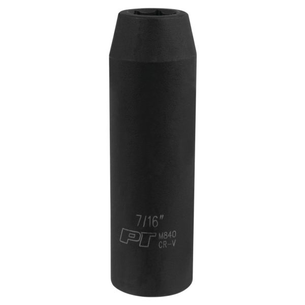 Performance Tool 1/2 In. Drive 7/16 In. 6-Point Deep Impact Socket