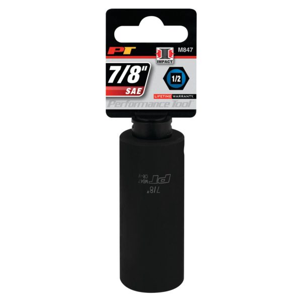Performance Tool 1/2 In. Drive 7/8 In. 6-Point Deep Impact Socket