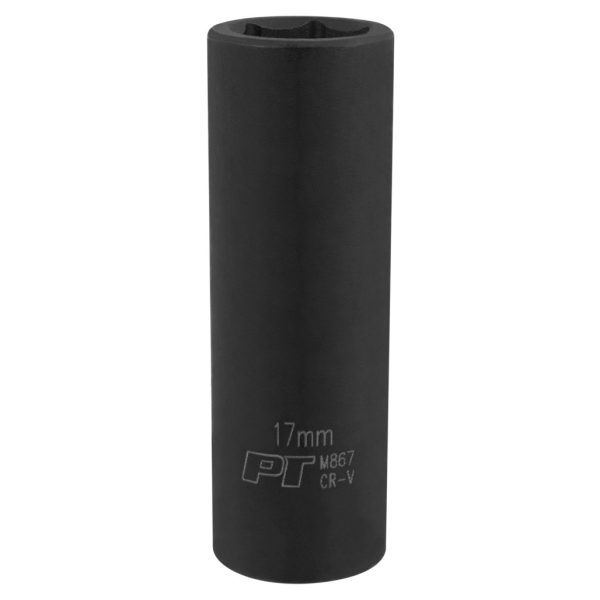 Performance Tool 1/2 In. Drive 17mm 6-Point Deep Impact Socket