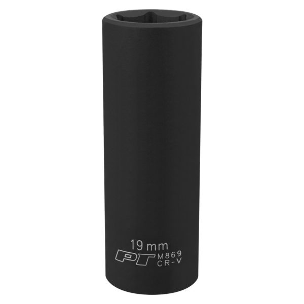 Performance Tool 1/2 In. Drive 19mm 6-Point Deep Impact Socket