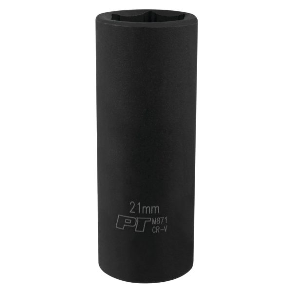 Performance Tool 1/2 In. Drive 21mm 6-Point Deep Impact Socket