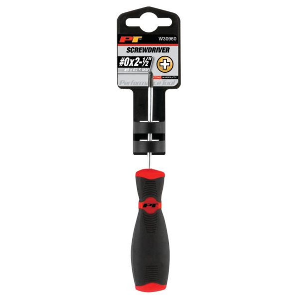 Performance Tool Phillips Screwdriver, #0 x 2-1/2 In