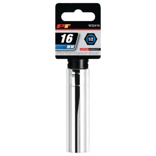 Performance Tool 1/2 In. Drive 16mm 6-Point Deep Socket