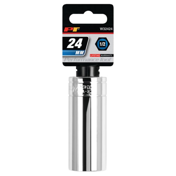 Performance Tool 1/2 In. Drive 24mm 6-Point Deep Socket