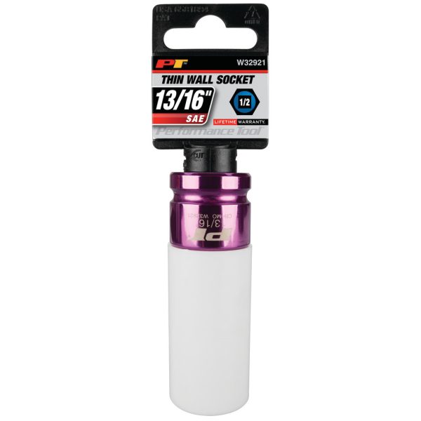 Performance Tool 1/2 In. Drive 13/16 In. Thin Wall Socket
