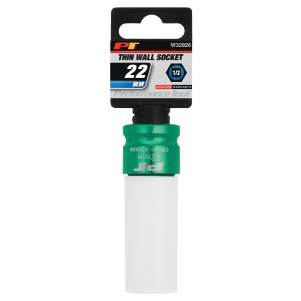 Performance Tool 1/2 In. Drive 22mm Thin Wall Socket