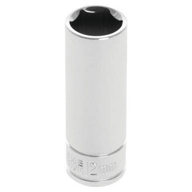 Performance Tool 1/4 In. Drive 12mm 6-Point Deep Socket
