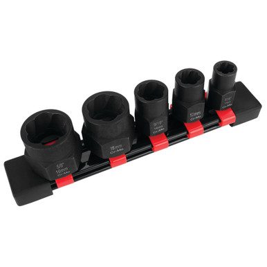 Performance Tool 5-Piece Bolt Extractor Add-on Set