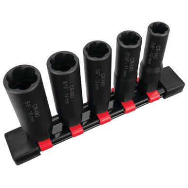 Performance Tool 5-Piece Deep Bolt Extractor Set