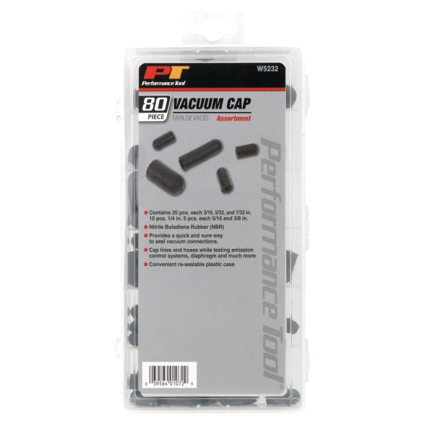 Performance Tool 80-Piece Vacuum Cap Assortment