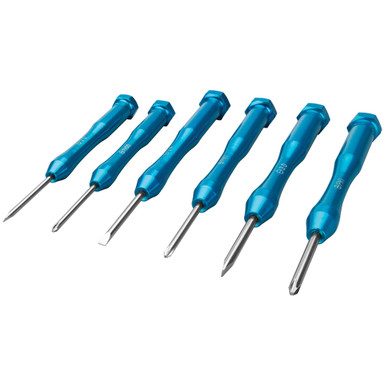 Performance Tool 6-Piece Aluminum Precision Screwdriver Set