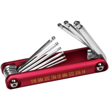Performance Tool 9-Piece Aluminum Folding Hex Key Set