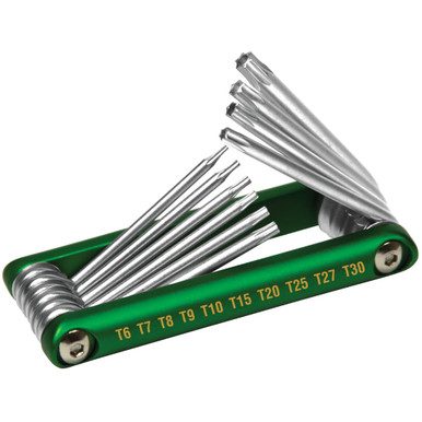 Performance Tool 10-Piece Aluminum Folding Star Key Set